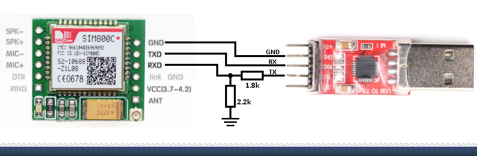 اتصال-sim800c-کامپیوتر-cp2102