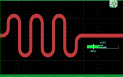 تنظیم طول مسیر با Interactive Length Tuning نرم افزار Altium Designer